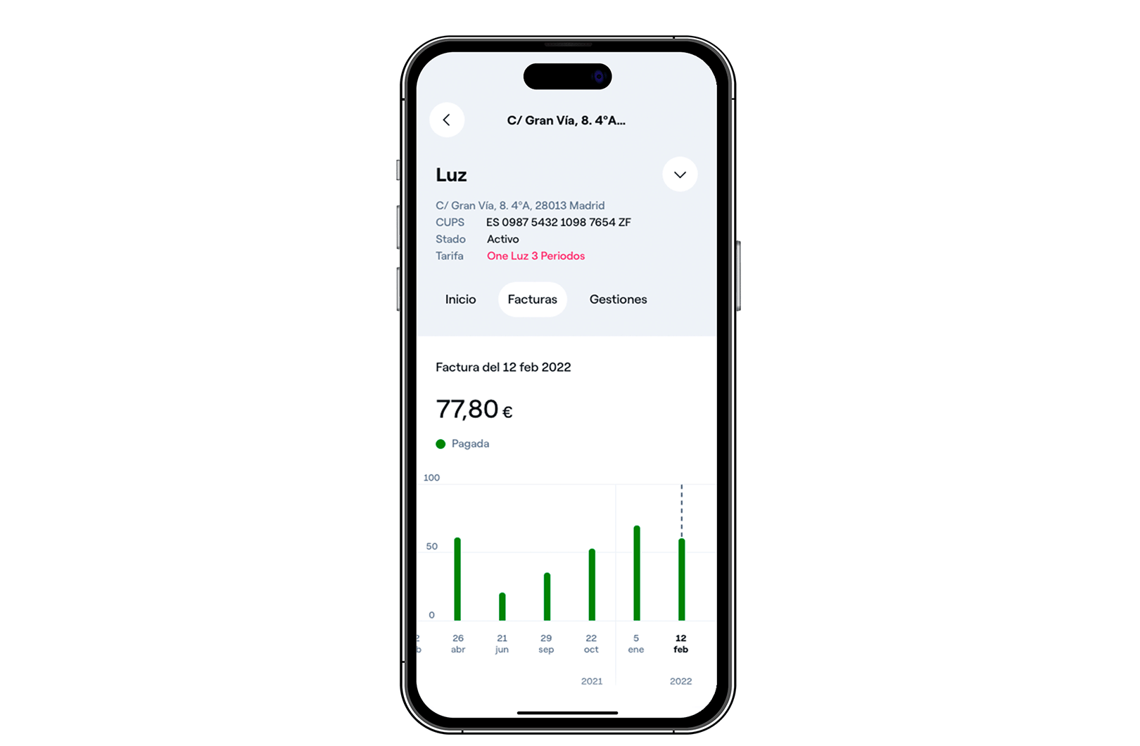 Facturas en la app Endesa Clientes: consumo, importe y estado de pago