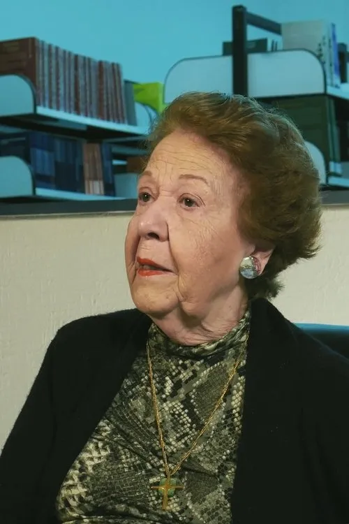 Maria Amélia Amaral Palladino interpretando a Maria Amélia Amaral Palladino