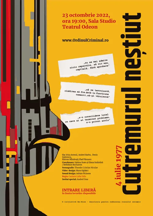 Irina Artenii interpreta a Adriana Moraru (Primari?a Sectorului 2) en 4 Iulie 1977: Cutremurul neștiut