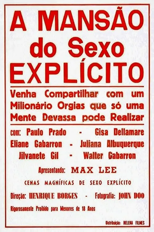 Póster de la película A Mansão do Sexo Explícito