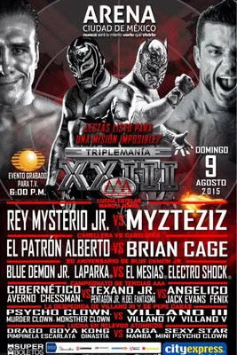 Óscar Gutiérrez interpreta a Rey Mysterio, Jr. en AAA: TripleManía XXIII