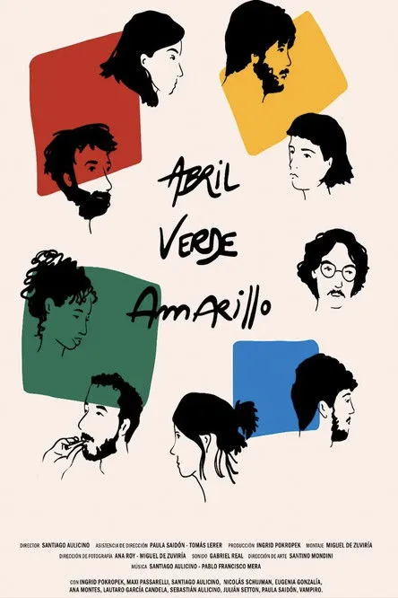 Póster de Abril, verde, amarillo
