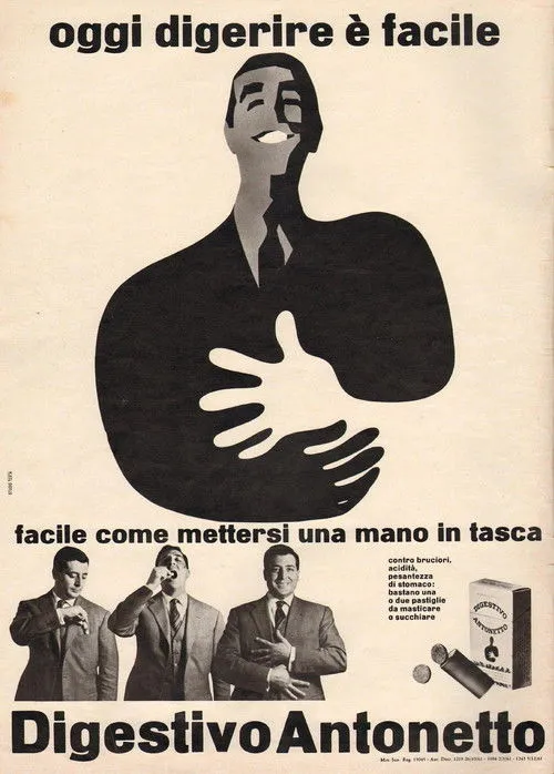 Ernesto Calindri interpreta a  en Agisce in un minuetto (DIGESTIVO ANTONETTO)