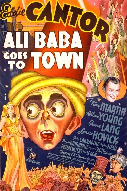 Eddie Cantor interpreta a Aloysius Babson/Ali Baba/Eddie Cantor en Ali Baba Goes to Town