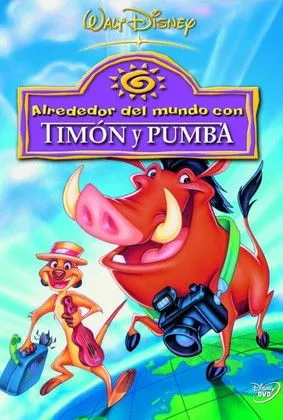 Póster de Alrededor del mundo con Timón y Pumba
