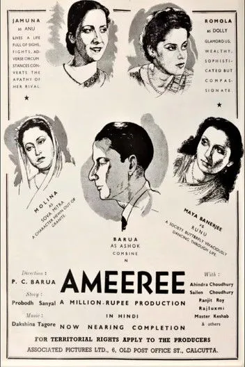P.C. Barua interpreta a Ashok en Ameeree