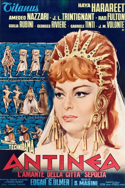 Haya Harareet interpreta a Queen Antinea en Antinea, l'amante della città sepolta