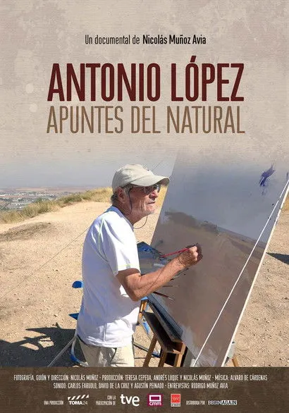 Póster de Antonio López: apuntes del natural