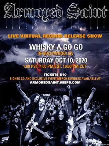 Póster de Armored Saint: Punching The Sky Record Release show