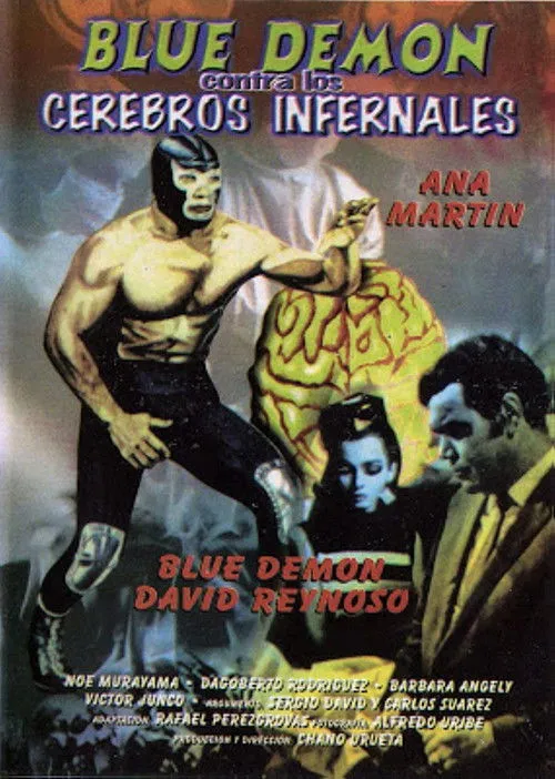Jesús "Murciélago" Velázquez interpreta a en Blue Demon contra los cerebros infernales