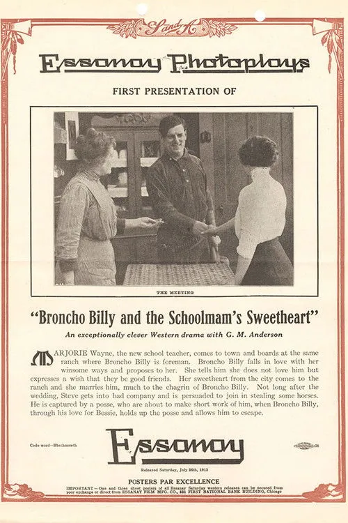 Póster de la película Broncho Billy and the Schoolmam's Sweetheart