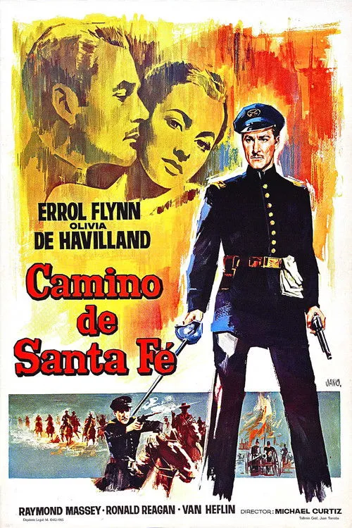 Errol Flynn interpreta a Jeb Stuart en Camino de Santa Fe