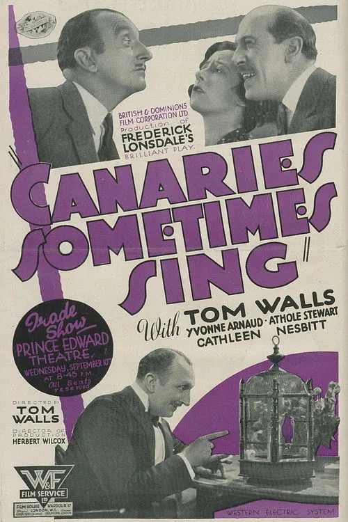 Tom Walls interpreta a Geoffrey Lymes en Canaries Sometimes Sing