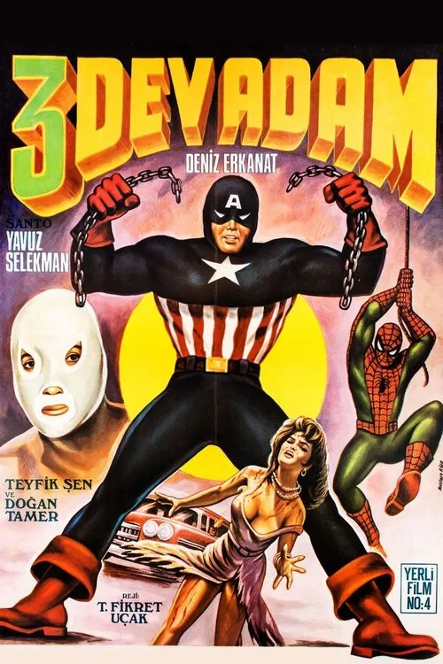 Tevfik Sen interpreta a Spider-Man en Capitán América y El Santo contra Spider-Man