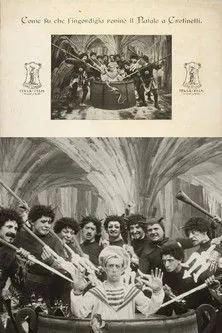Emilio Ghione interpreta a Satana en Come fu che l'ingordigia rovinò il Natale a Cretinetti
