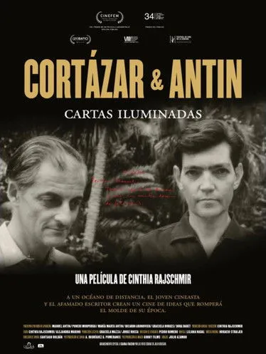 Póster de Cortázar y Antín: cartas iluminadas