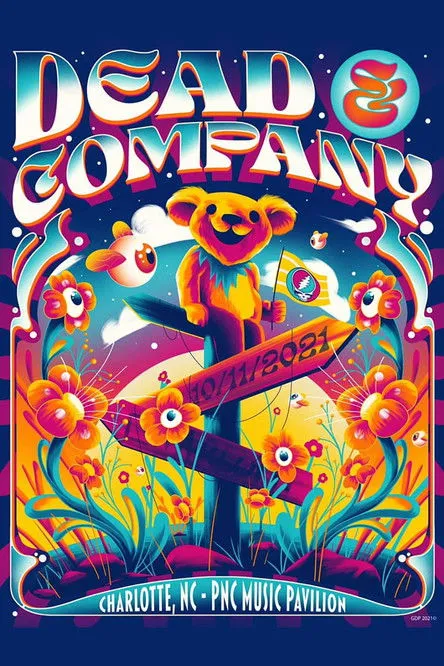 Póster de Dead & Company: 2021-10-11 PNC Music Pavilion, Charlotte, NC
