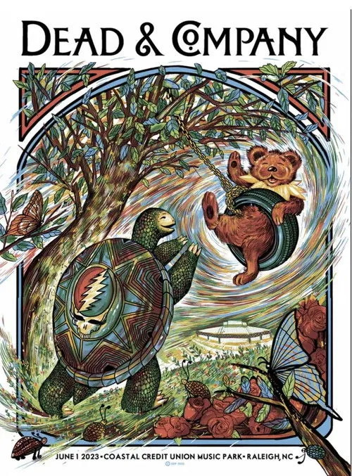Póster de Dead & Company: 2023-06-01 Coastal Credit Union Music Park at Walnut Creek, Raleigh, NC, USA