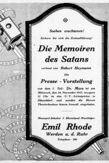 Hugo Flink interpreta a en Die Memoiren des Satans. 1. Teil - Doktor Mors