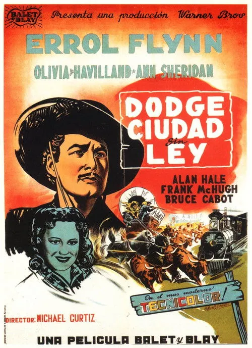 Errol Flynn interpreta a Wade Hatton en Dodge, ciudad sin ley