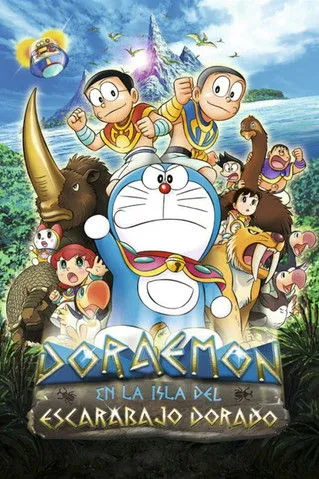 Póster de Doraemon en busca del escarabajo dorado