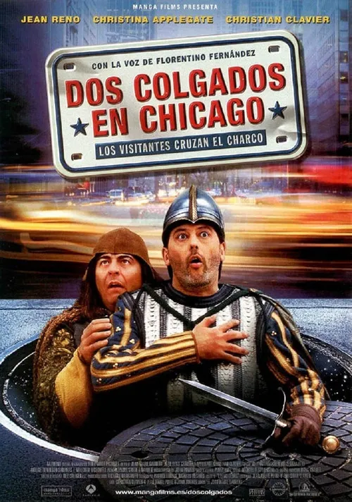 Póster de Dos colgados en Chicago: Los visitantes cruzan el charco