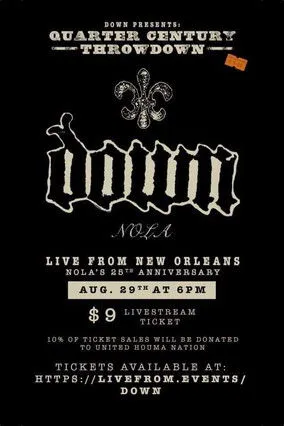 Póster de Down Presents: Quarter Century Throwdown Livestream