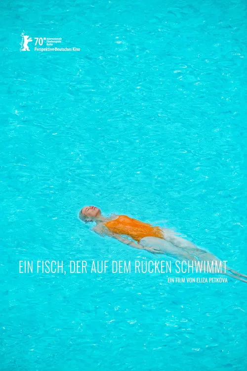 Póster de Ein Fisch, der auf dem Rücken schwimmt