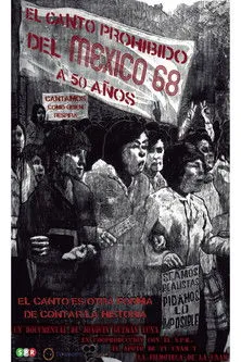 Póster de El canto prohibido del México 68…a 50 años