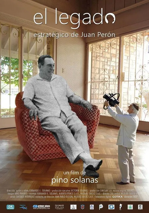 Fernando E. Solanas interpreta a  en El legado estratégico de Juan Perón