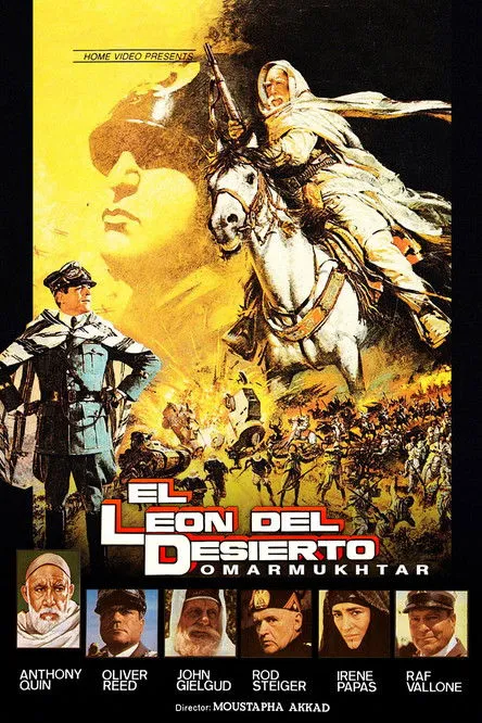 Anthony Quinn interpreta a Omar Mukhtar en El león del desierto