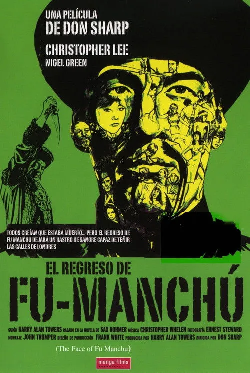 Christopher Lee interpreta a Dr. Fu Man Chu en El regreso de Fu-Manchú