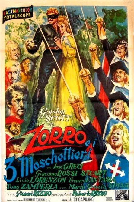 Póster de la película El Zorro y los tres mosqueteros