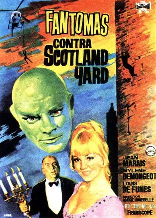 Jean Marais interpreta a Fantômas / Fandor / Sir Walter Brown / Giuseppe Luigi en Fantomas contra Scotland Yard