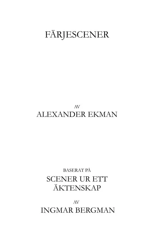 Alexander Ekman interpreta a Choreographer en Färjescener