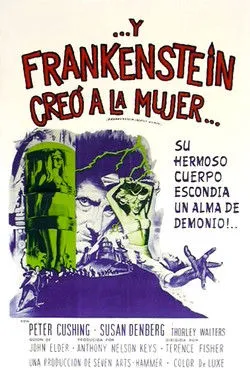 Póster de Frankenstein creó a la mujer