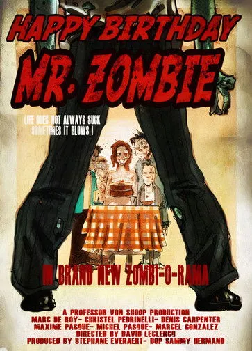 Marcel Gonzalez interpreta a Smoking Neck Zombie en Happy Birthday, Mr. Zombie