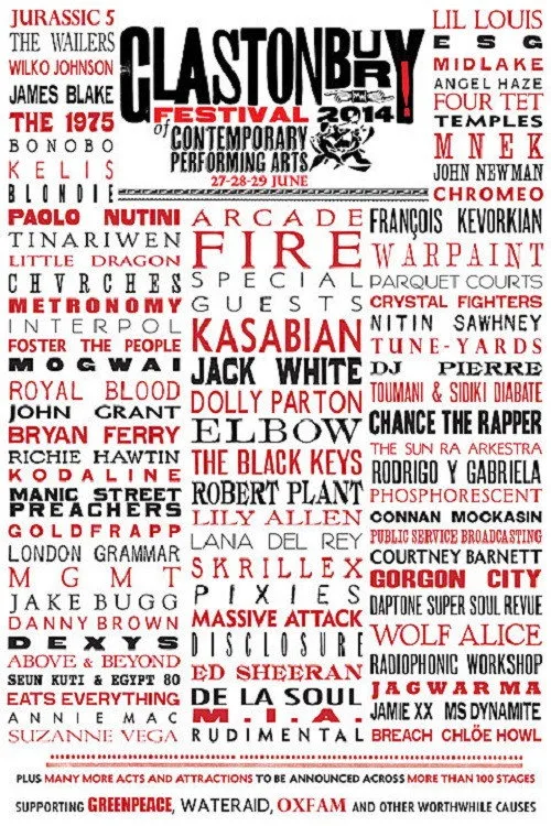 Póster de Jack White - Glastonbury