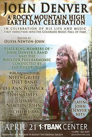 Póster de John Denver Rocky Mountain High An Earth Day Concert