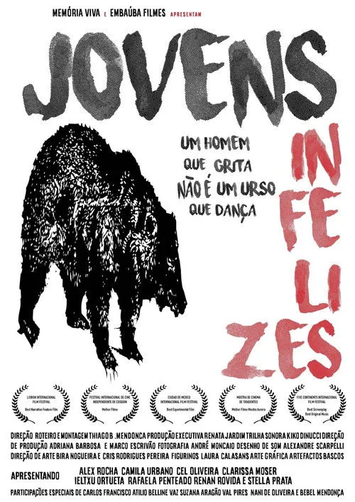 Póster de Jovens Infelizes ou Um Homem que Grita não é um Urso que Dança