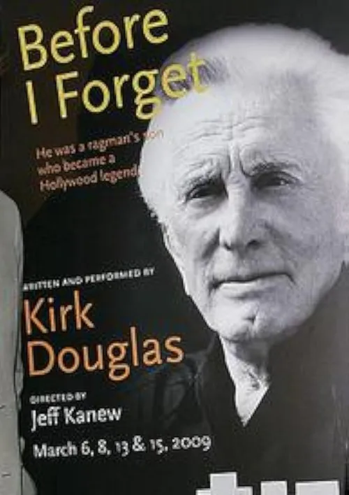 Póster de Kirk Douglas: Before I Forget