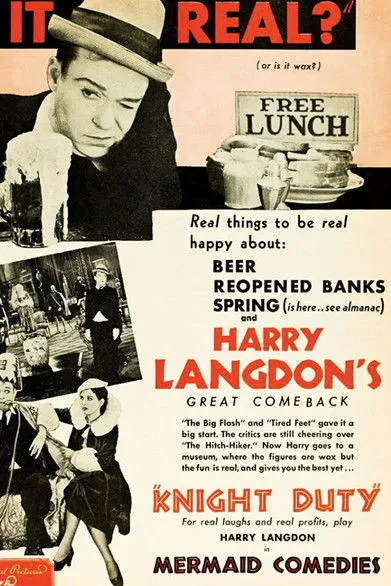 Harry Langdon interpreta a Harry en Knight Duty