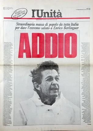 Enrico Berlinguer interpreta a Self en L'addio a Enrico Berlinguer