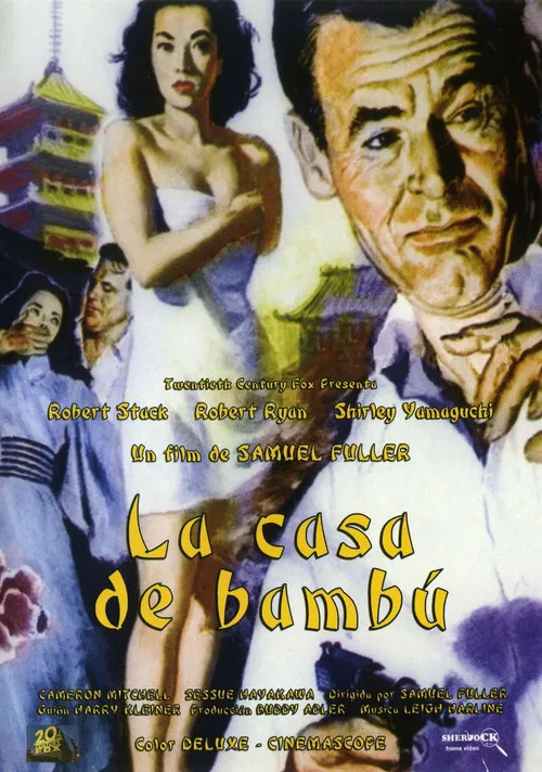 Robert Ryan interpreta a Sandy Dawson en La casa de bambú