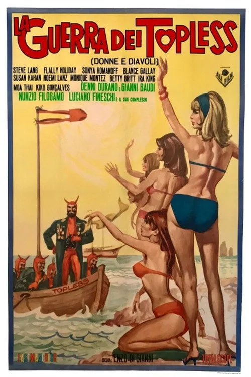 Stevenson Lang interpreta a Il diavolo en La guerra dei topless - Donne e diavoli