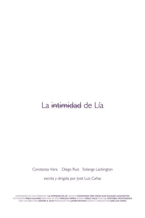 Portada de La intimidad de Lía