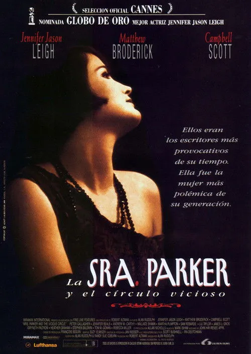 Jennifer Jason Leigh interpreta a Dorothy Parker en La Sra. Parker y el círculo vicioso