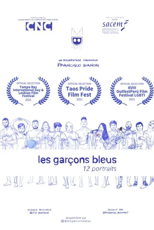Portada de Les garçons bleus : 12 portraits
