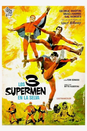Póster de Los 3 Supermen en la selva