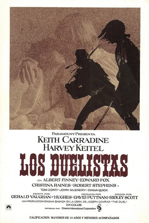 Keith Carradine interpreta a Armand d'Hubert en Los duelistas